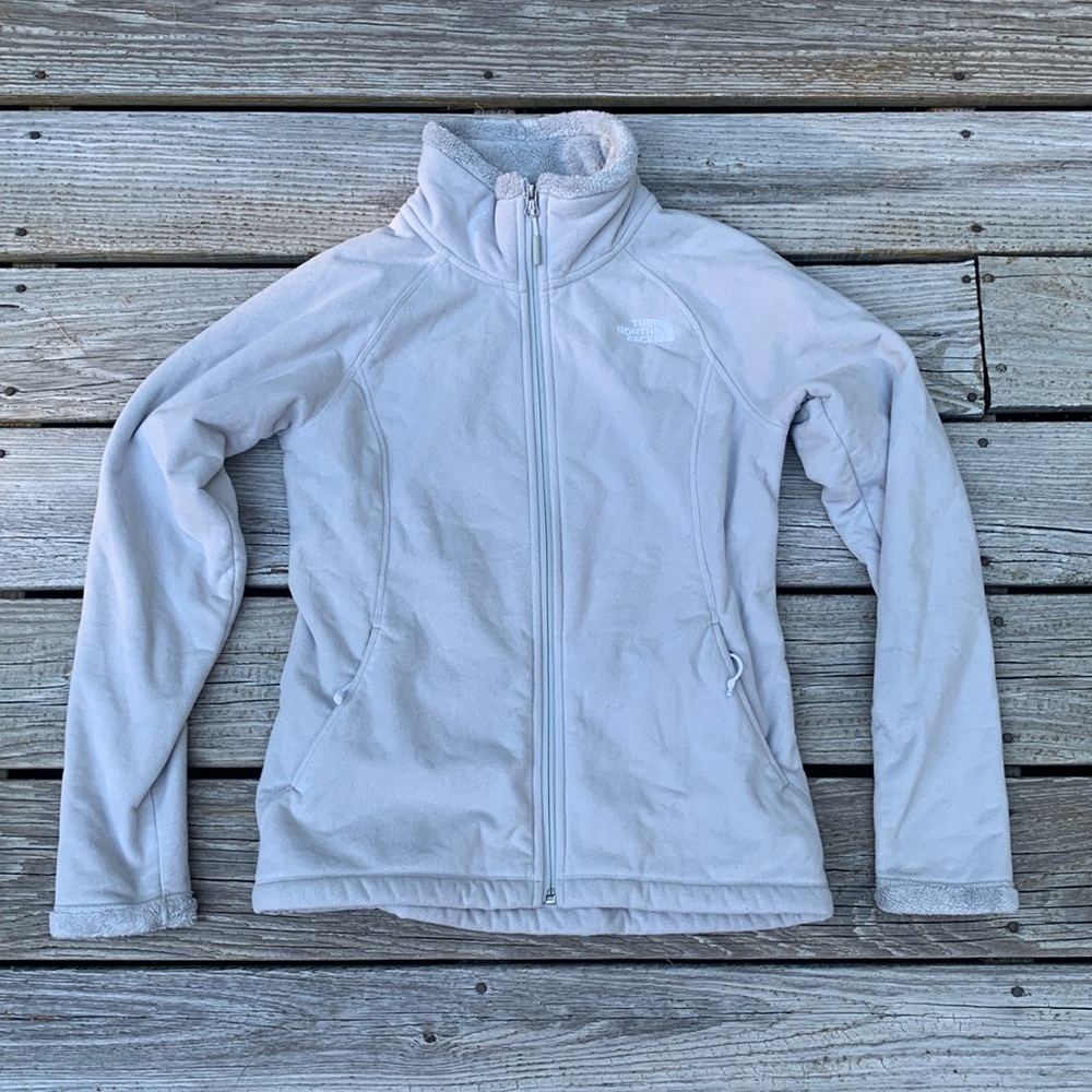 Fleece lined north face zip up jacket